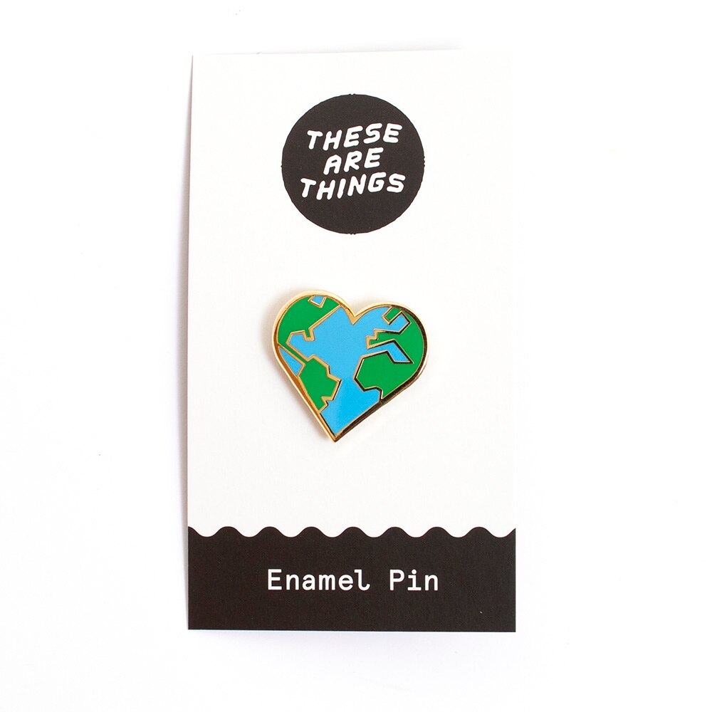 These Are Things, Enamel Pins, Heart Earth